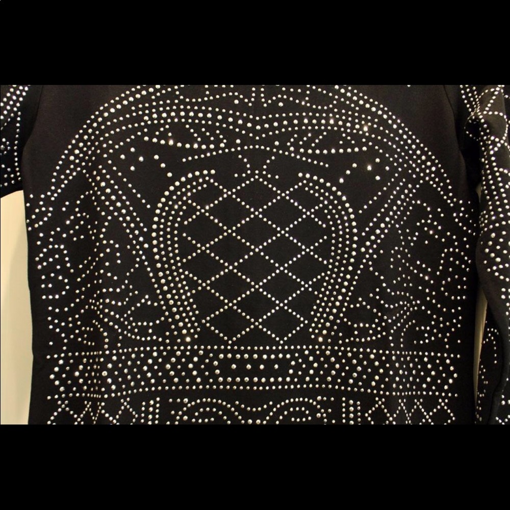Long Sleeve Rhinestone Embellished Vintage Cocktail Dress - Picture 5 of 9